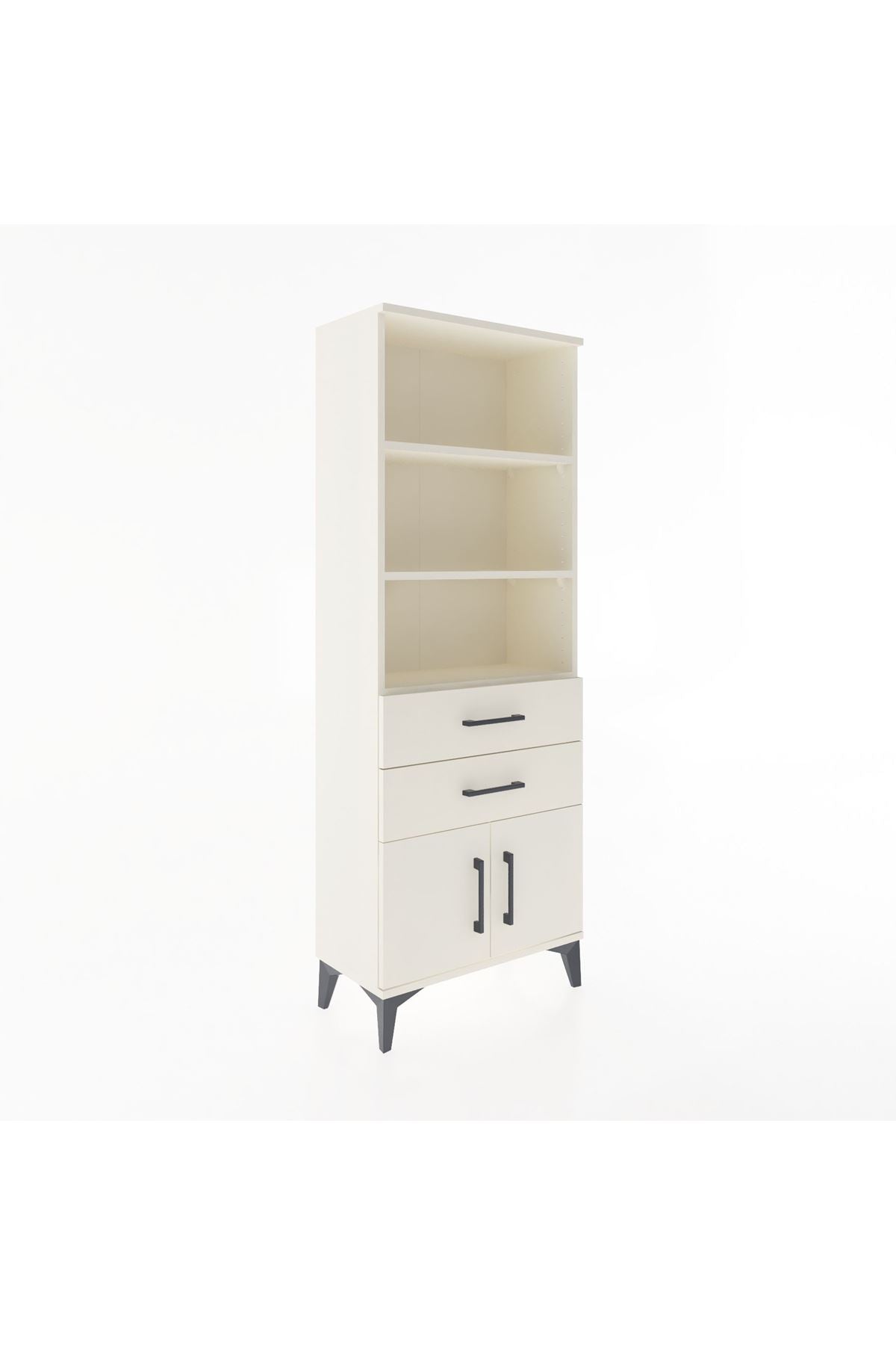 Arges Dolap 3 Raflı 2 Çekmeceli 2 Kapaklı 60x30x163 - S20M110V1A