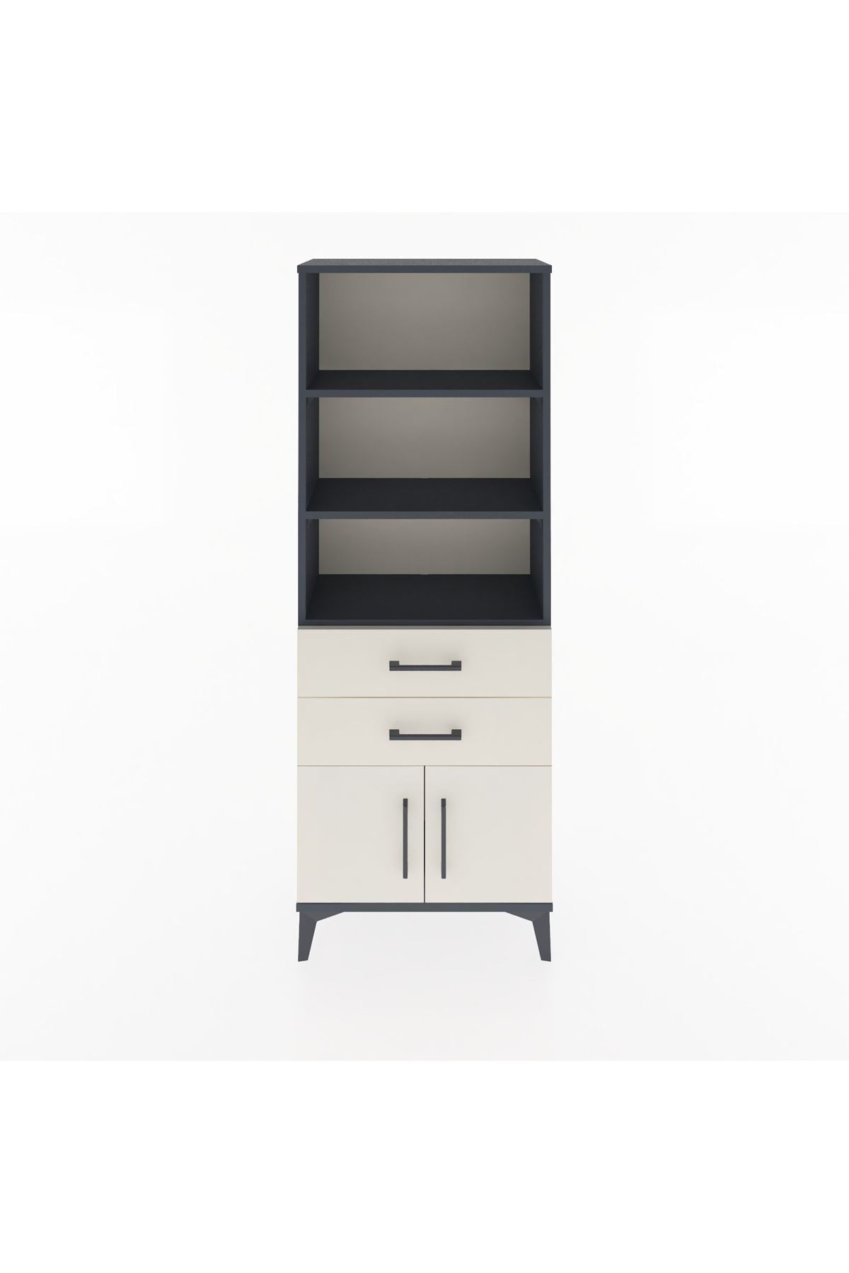 Arges Dolap 3 Raflı 2 Çekmeceli 2 Kapaklı 60x30x163 - S20M110V4A