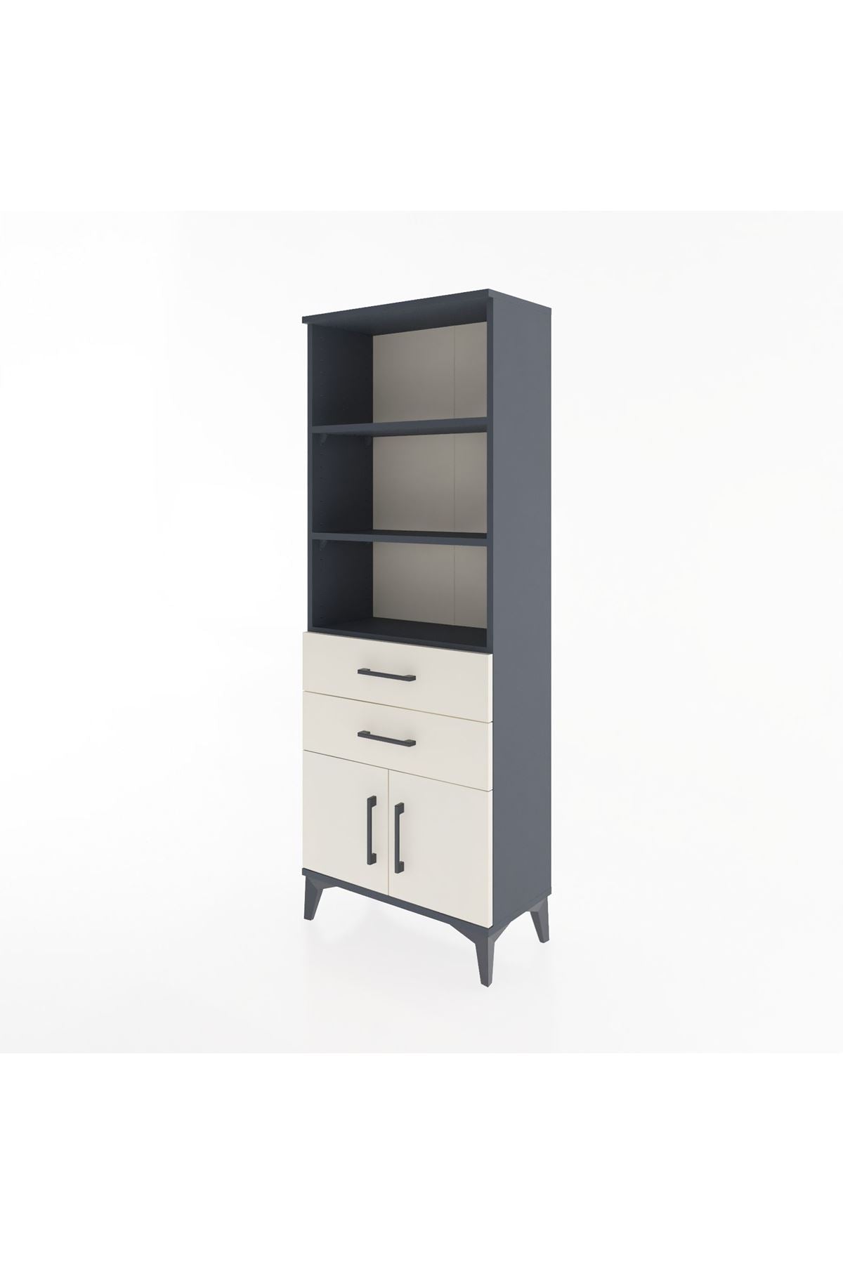 Arges Dolap 3 Raflı 2 Çekmeceli 2 Kapaklı 60x30x163 - S20M110V4A