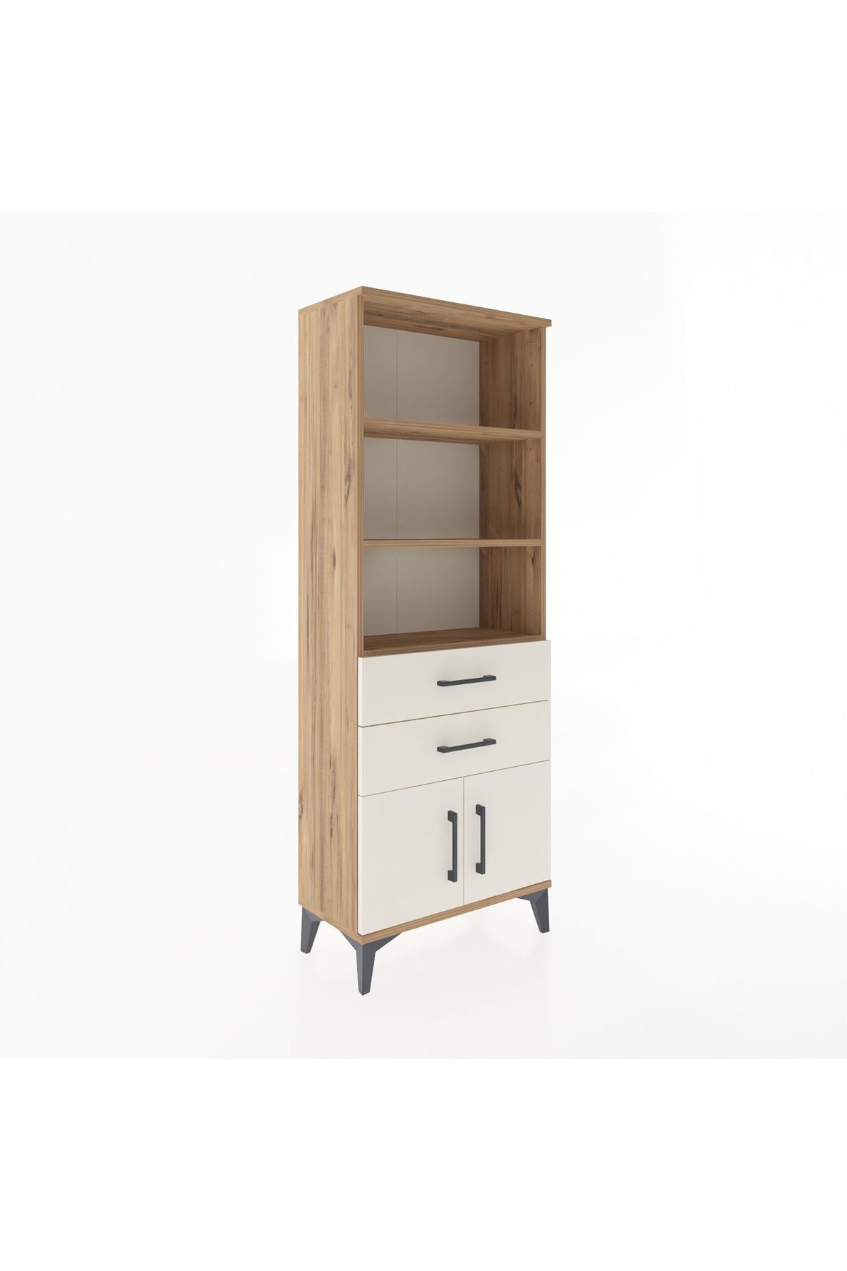 Arges Dolap 3 Raflı 2 Çekmeceli 2 Kapaklı 60x30x163 - S20M110V7A