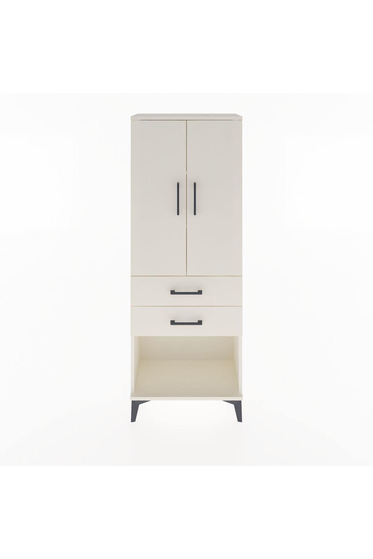 Arges Dolap 3 Raflı 2 Çekmeceli 2 Kapaklı 60x30x163 - S20M111V1A