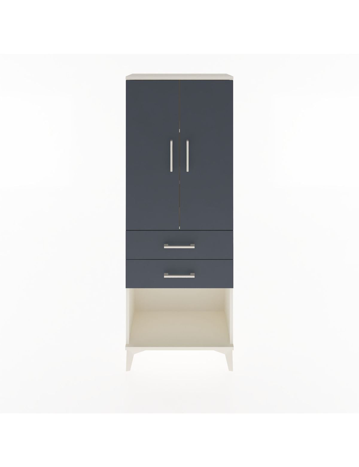 Arges Dolap 3 Raflı 2 Çekmeceli 2 Kapaklı 60x30x163 - S20M111V2A