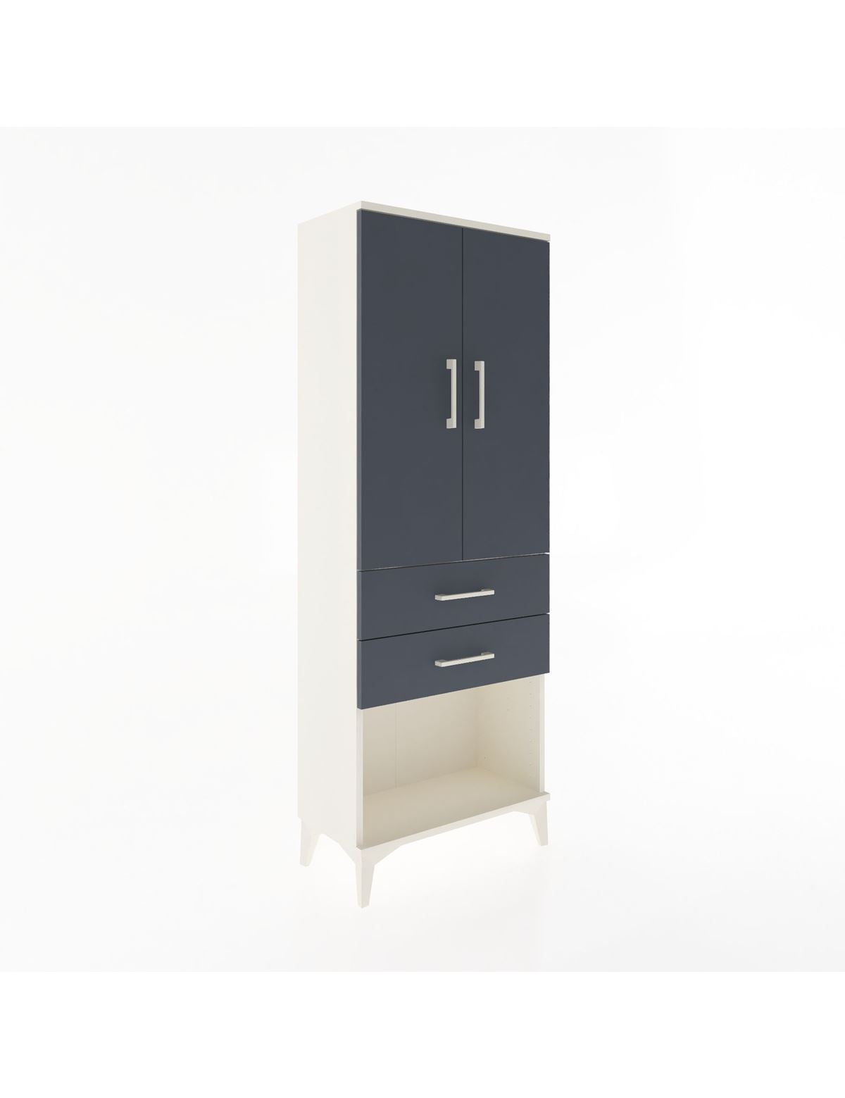 Arges Dolap 3 Raflı 2 Çekmeceli 2 Kapaklı 60x30x163 - S20M111V2A