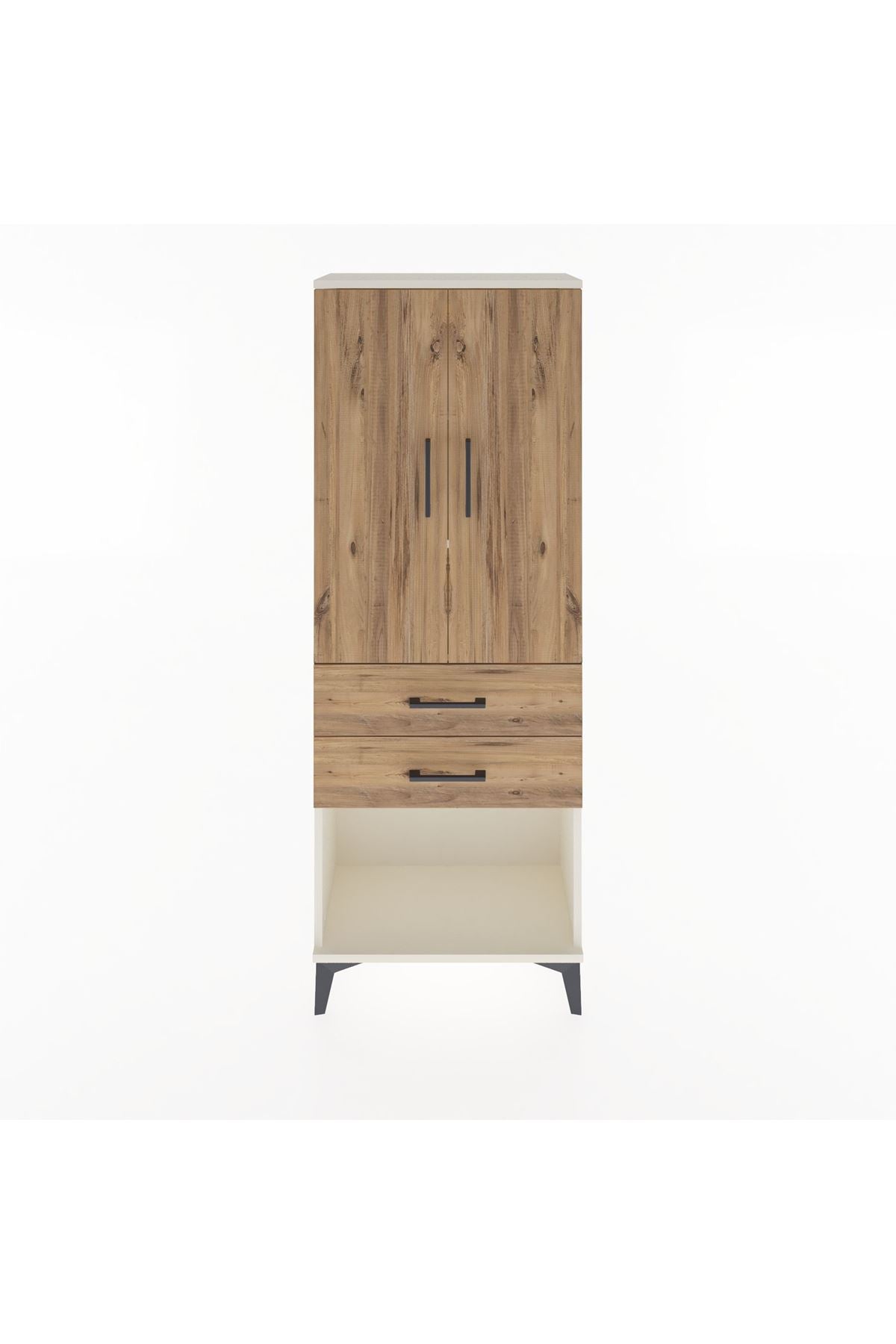 Arges Dolap 3 Raflı 2 Çekmeceli 2 Kapaklı 60x30x163 - S20M111V3A