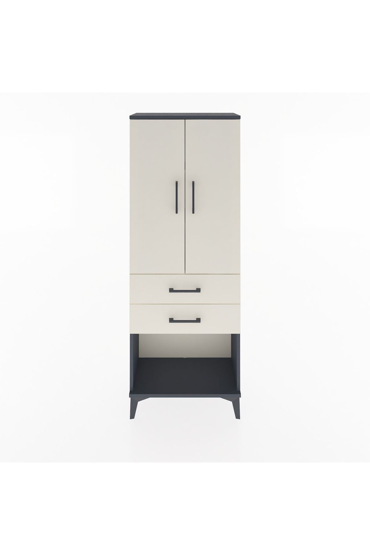 Arges Dolap 3 Raflı 2 Çekmeceli 2 Kapaklı 60x30x163 - S20M111V4A
