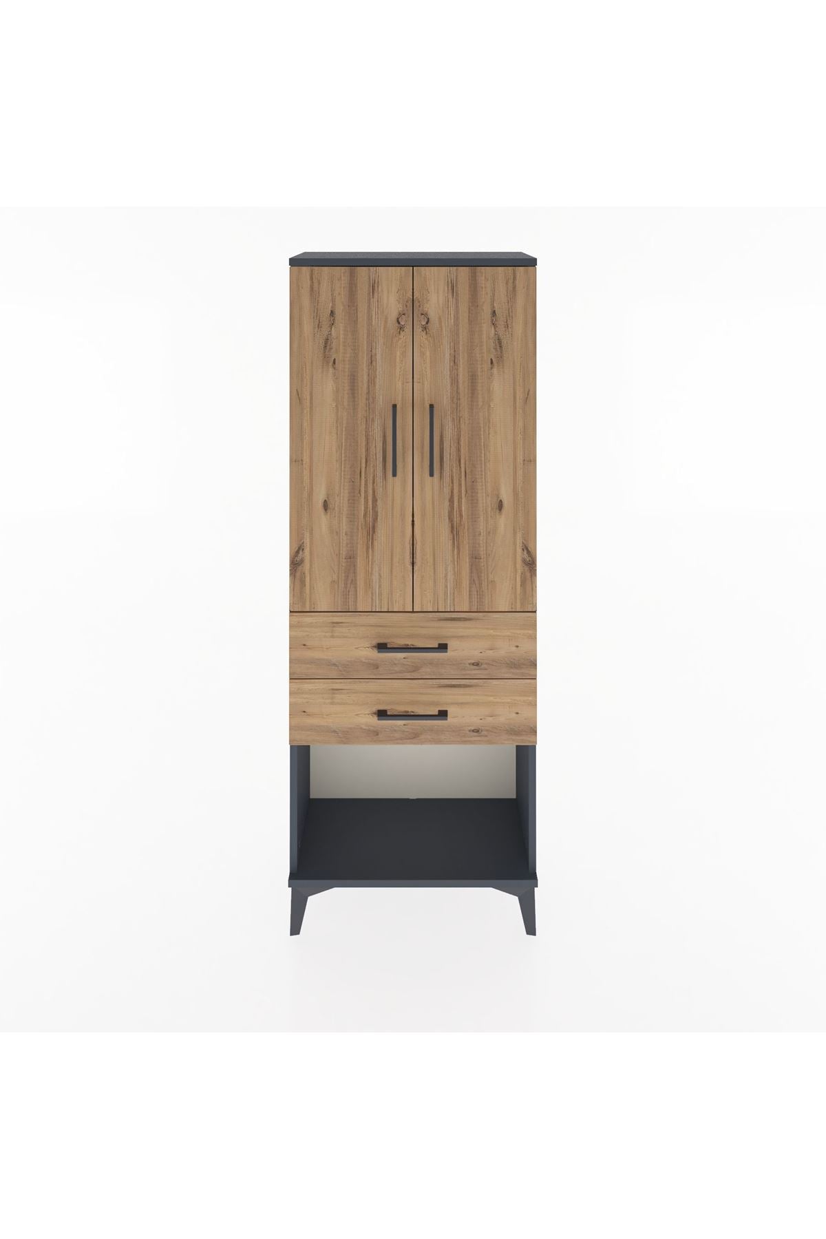Arges Dolap 3 Raflı 2 Çekmeceli 2 Kapaklı 60x30x163 - S20M111V6A
