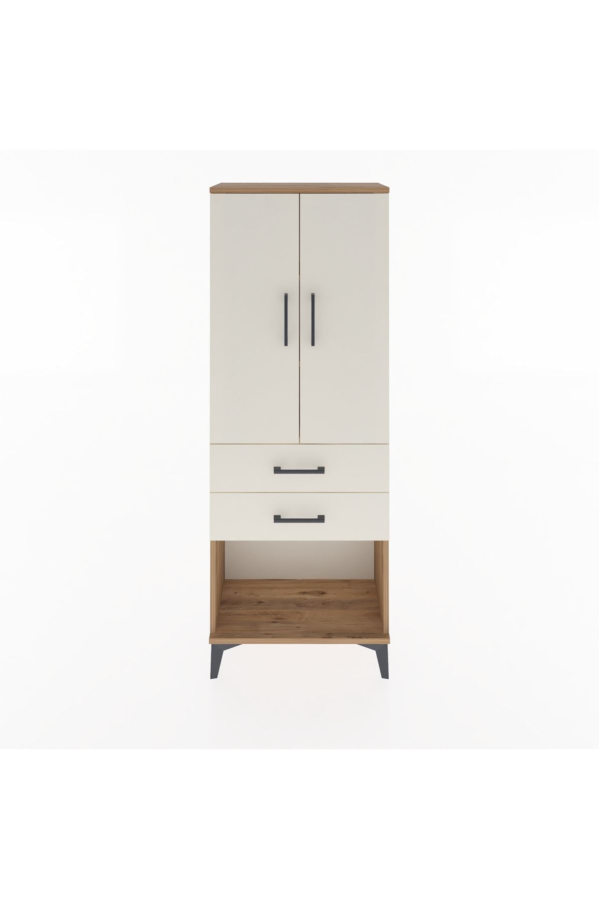 Arges Dolap 3 Raflı 2 Çekmeceli 2 Kapaklı 60x30x163 - S20M111V7A