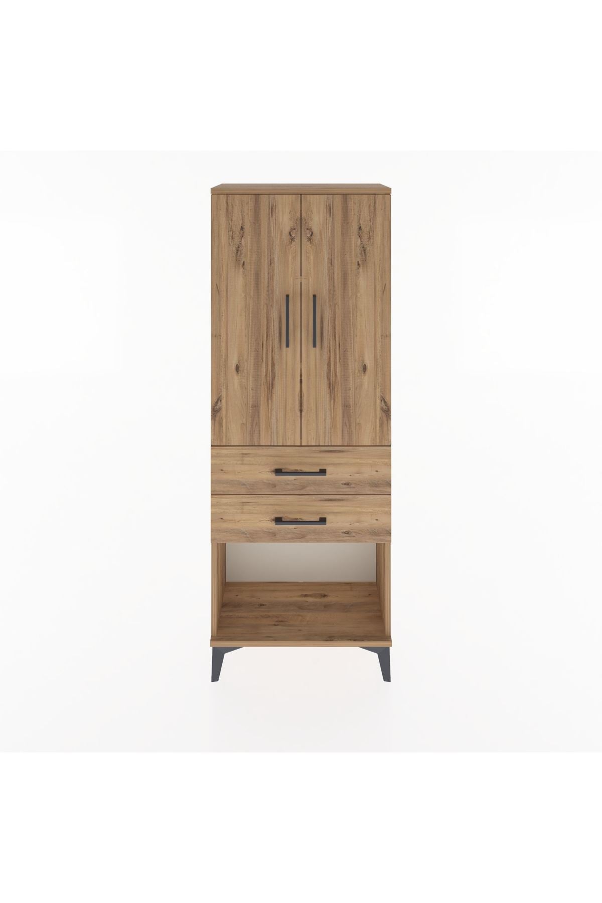Arges Dolap 3 Raflı 2 Çekmeceli 2 Kapaklı 60x30x163 - S20M111V9A