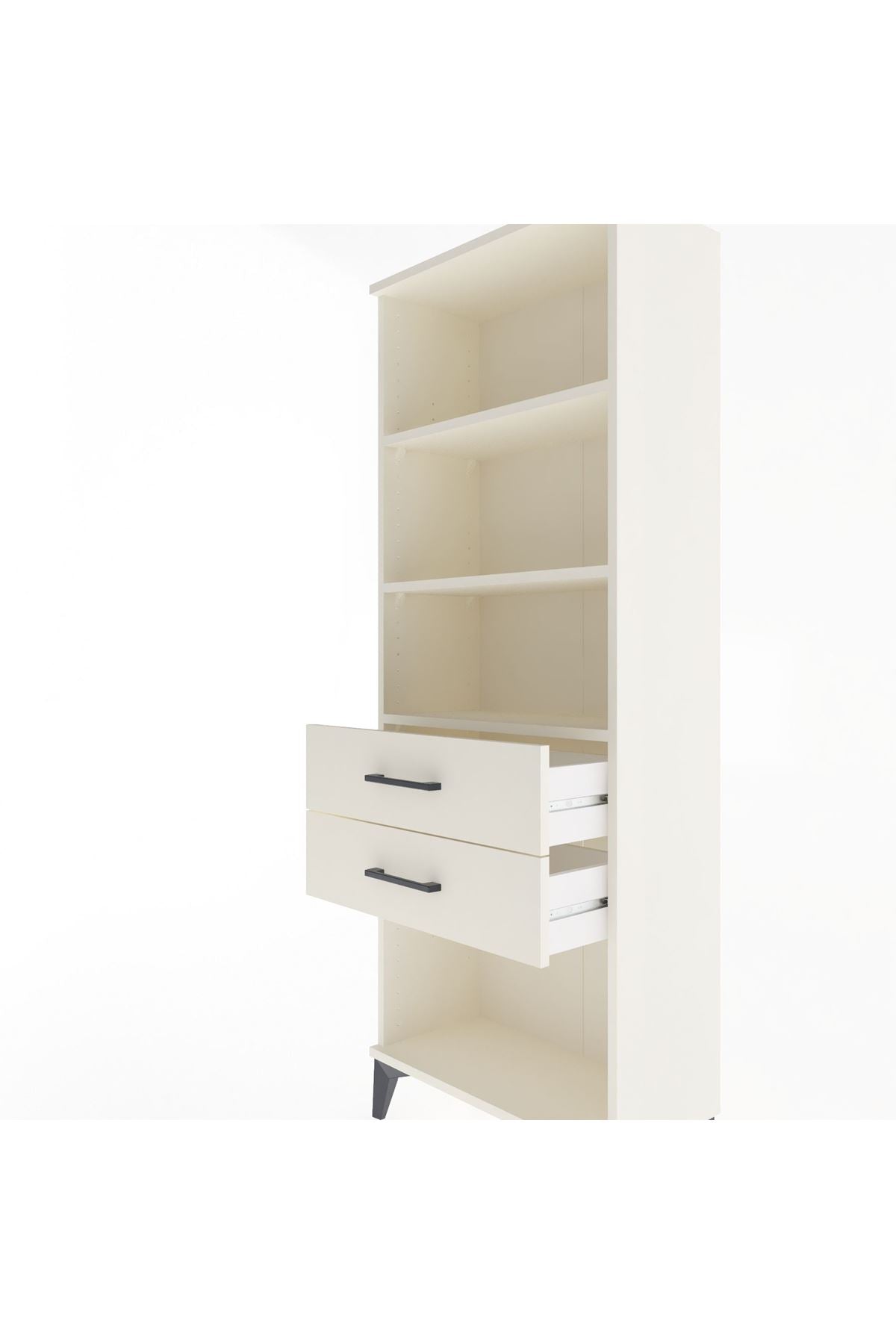 Arges Dolap 3 Raflı 2 Çekmeceli 60x30x163 - S20M112V1A