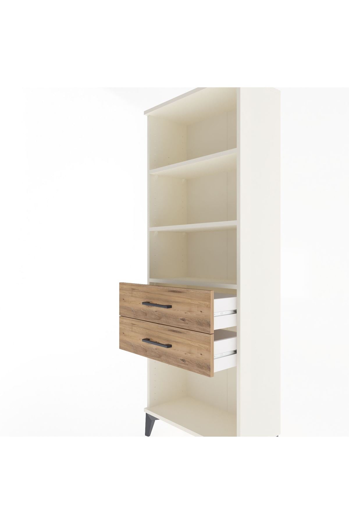 Arges Dolap 3 Raflı 2 Çekmeceli 60x30x163 - S20M112V3A