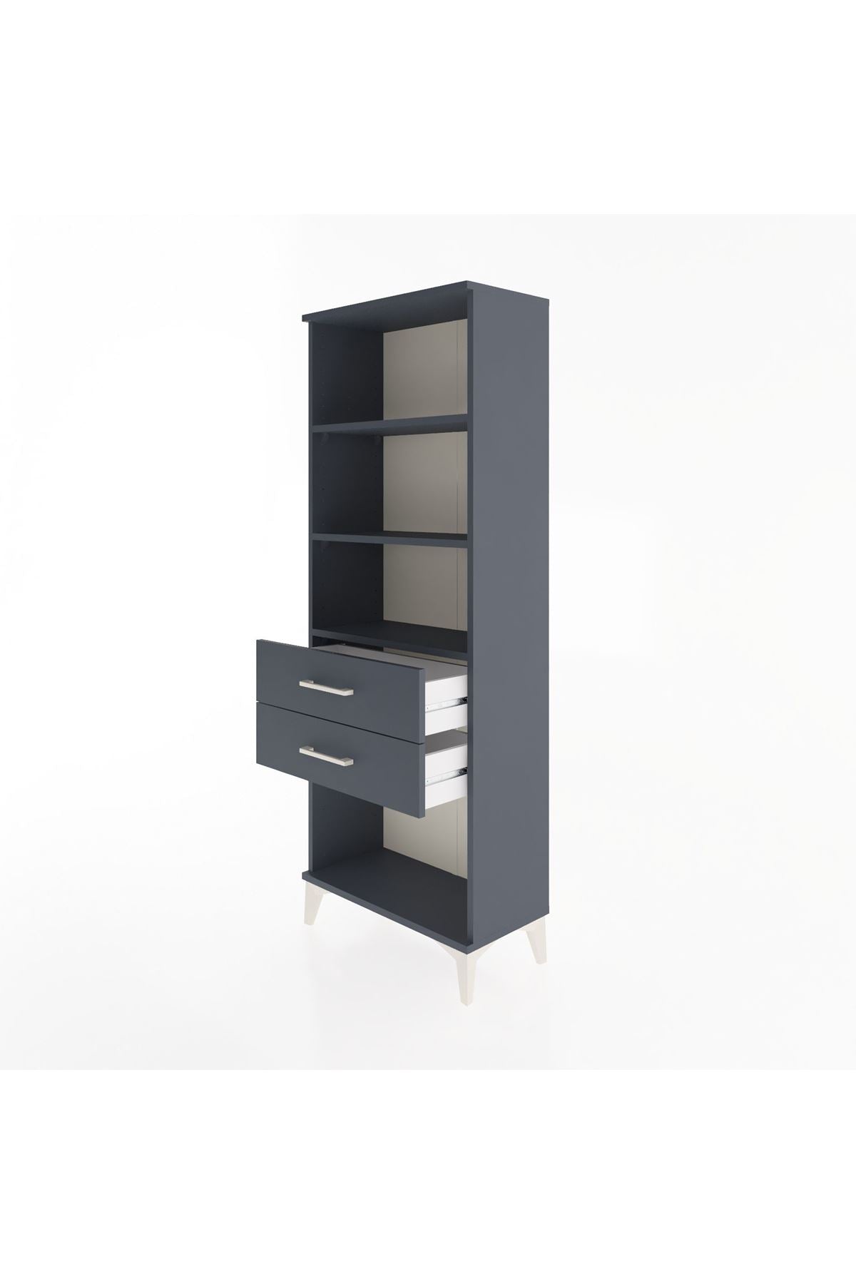 Arges Dolap 3 Raflı 2 Çekmeceli 60x30x163 - S20M112V5A