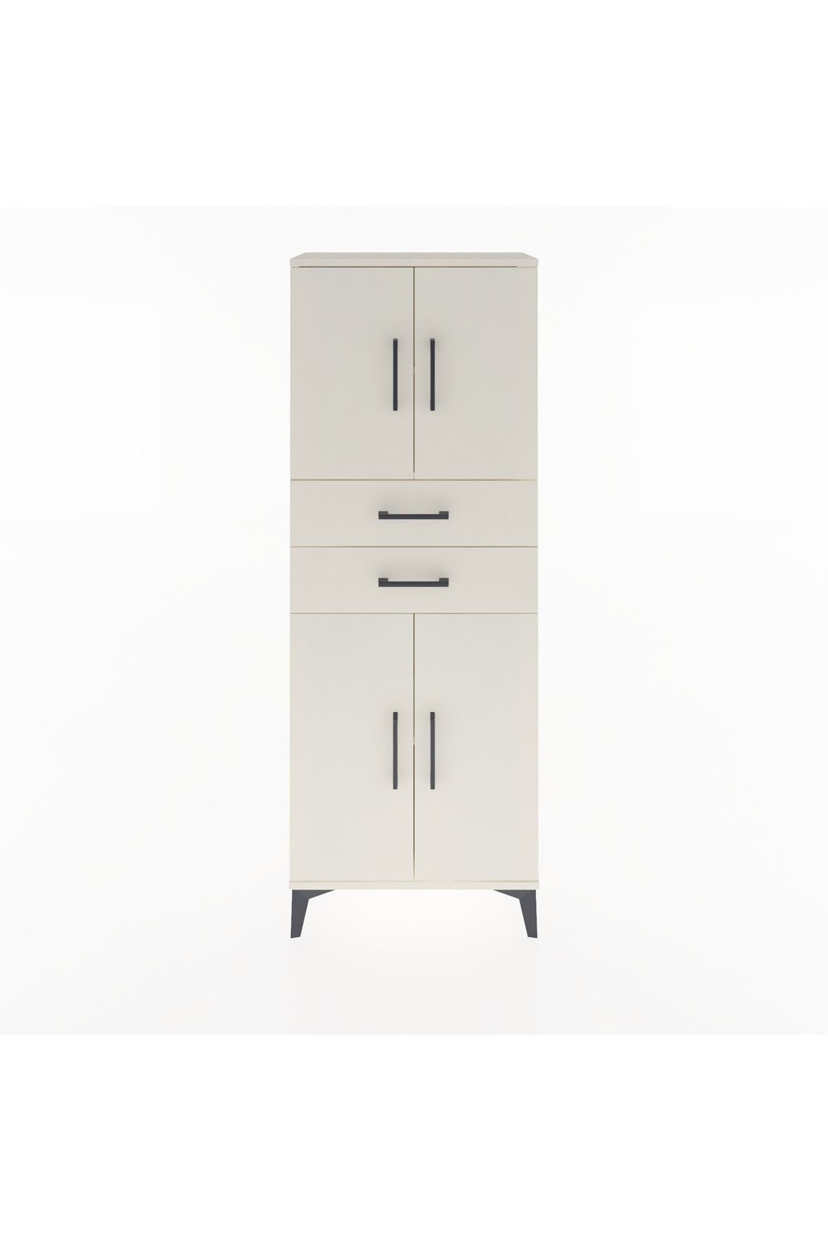 Arges Dolap 3 Raflı 2 Çekmeceli 4 Kapaklı 60x30x163 - S20M113V1A