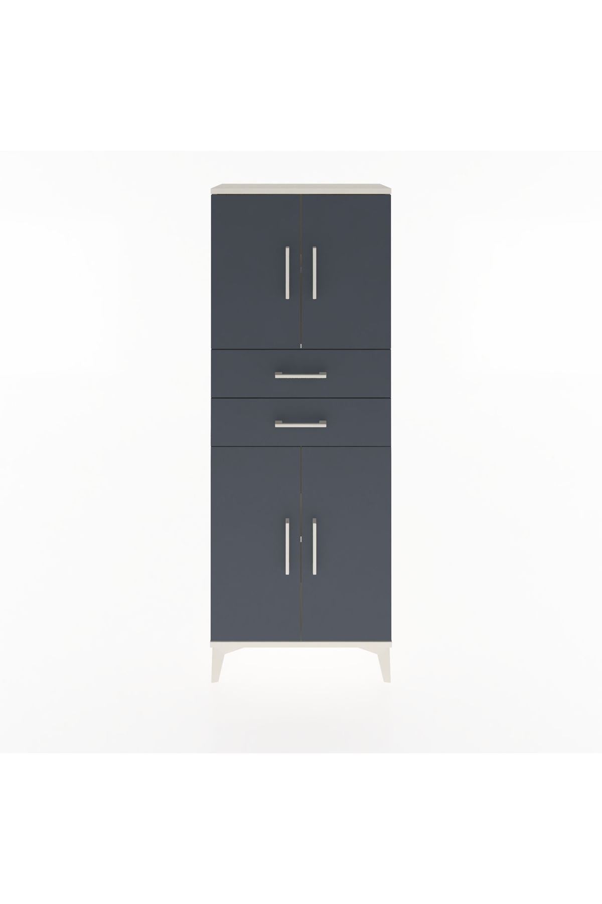 Arges Dolap 3 Raflı 2 Çekmeceli 4 Kapaklı 60x30x163 - S20M113V2A
