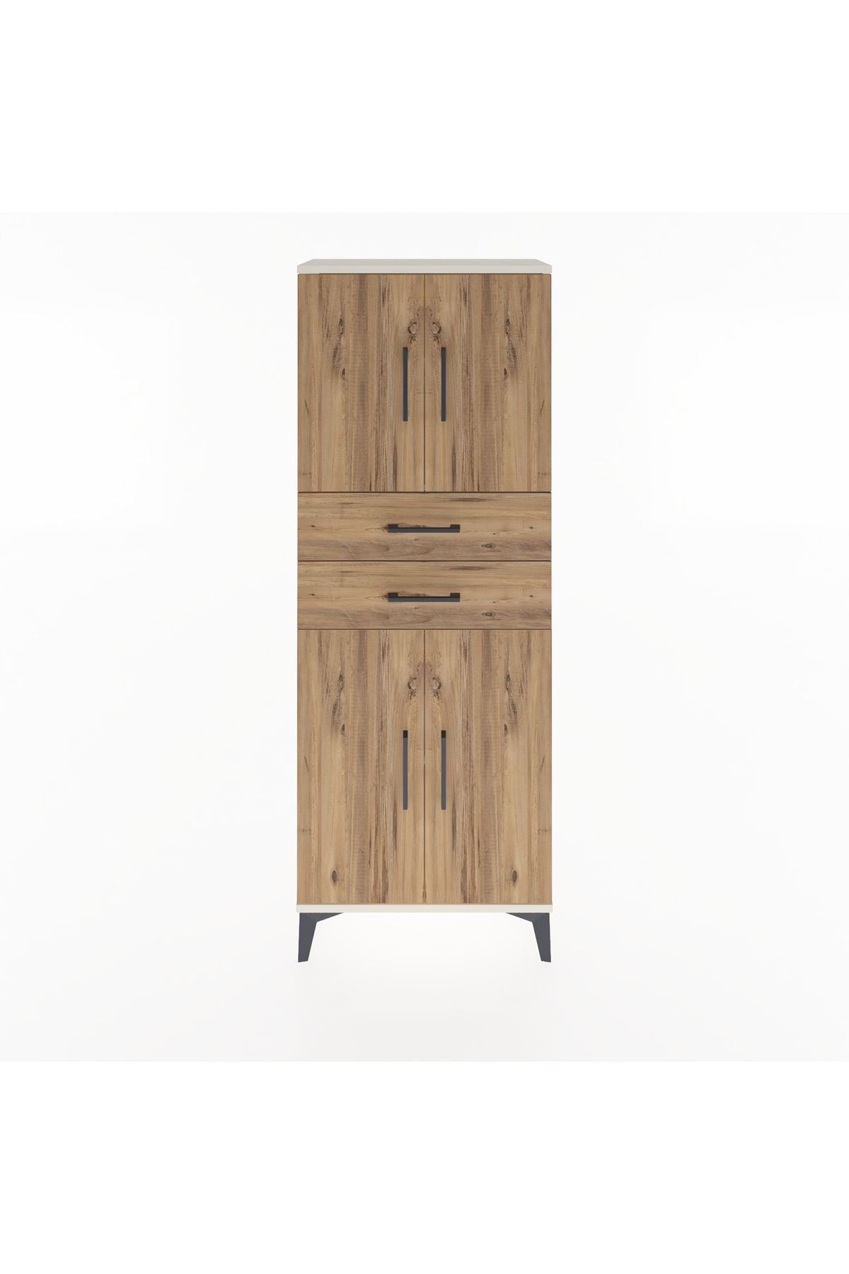 Arges Dolap 3 Raflı 2 Çekmeceli 4 Kapaklı 60x30x163 - S20M113V3A