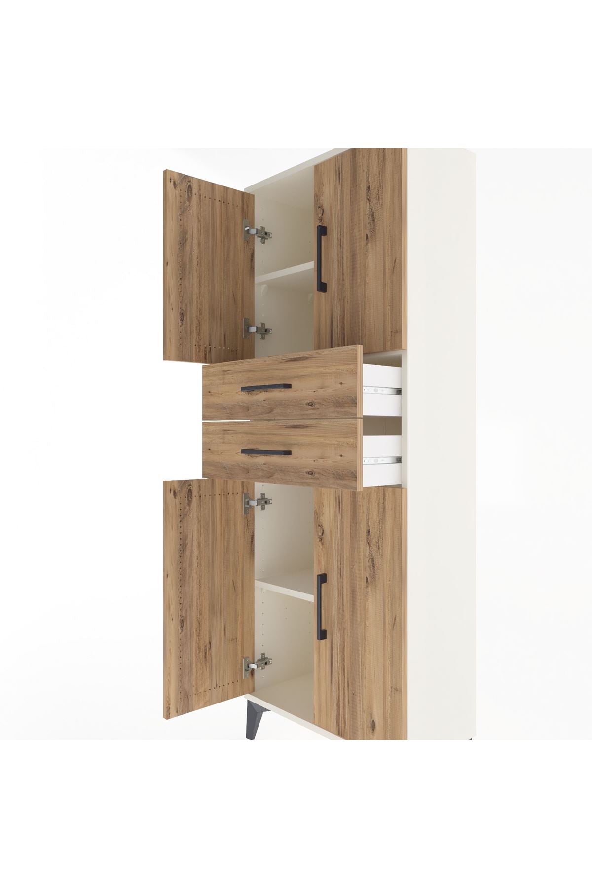 Arges Dolap 3 Raflı 2 Çekmeceli 4 Kapaklı 60x30x163 - S20M113V3A
