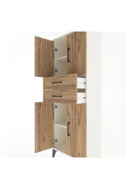 Arges Dolap 3 Raflı 2 Çekmeceli 4 Kapaklı 60x30x163 - S20M113V3A