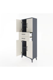 Arges Dolap 3 Raflı 2 Çekmeceli 4 Kapaklı 60x30x163 - S20M113V4A