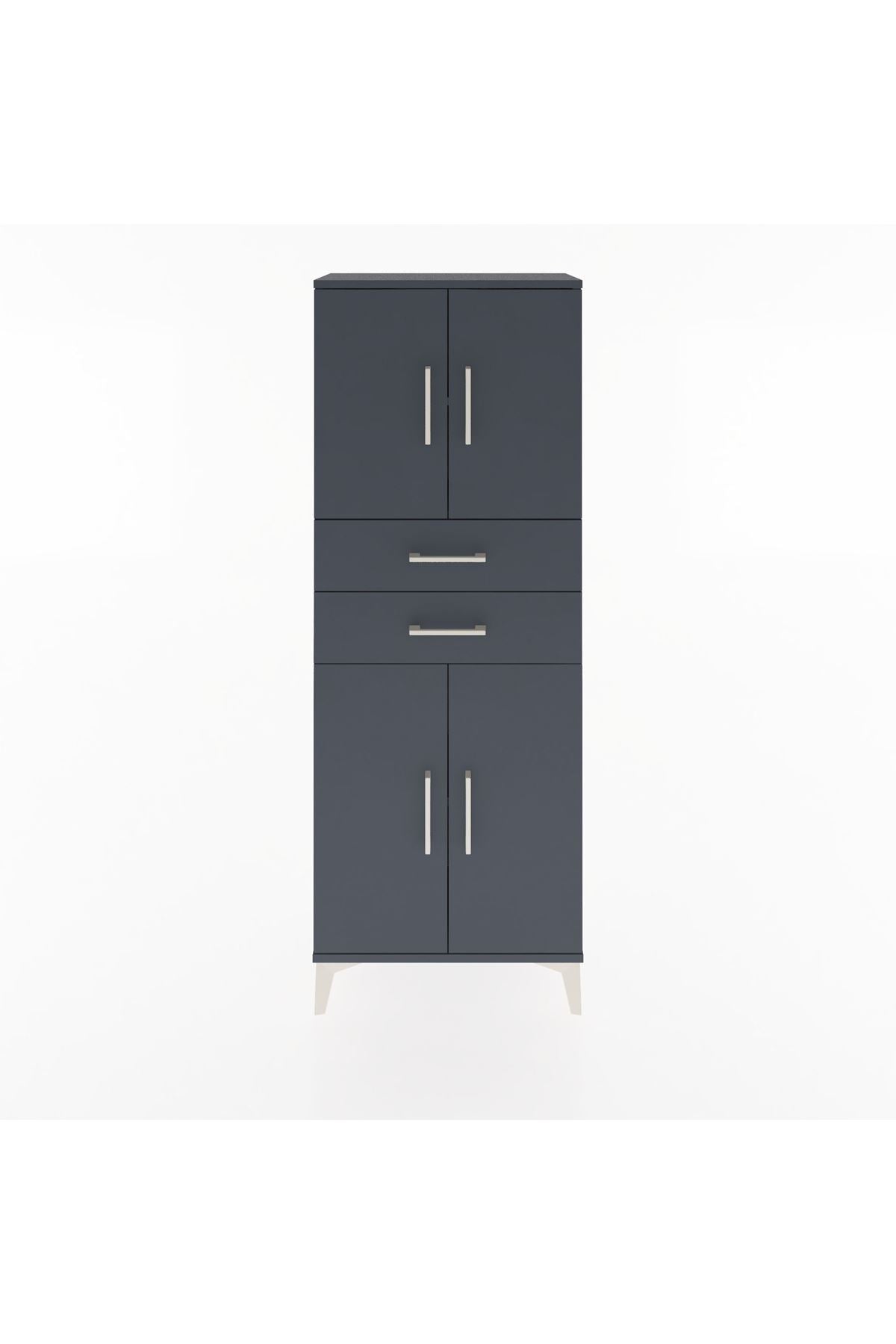 Arges Dolap 3 Raflı 2 Çekmeceli 4 Kapaklı 60x30x163 - S20M113V5A