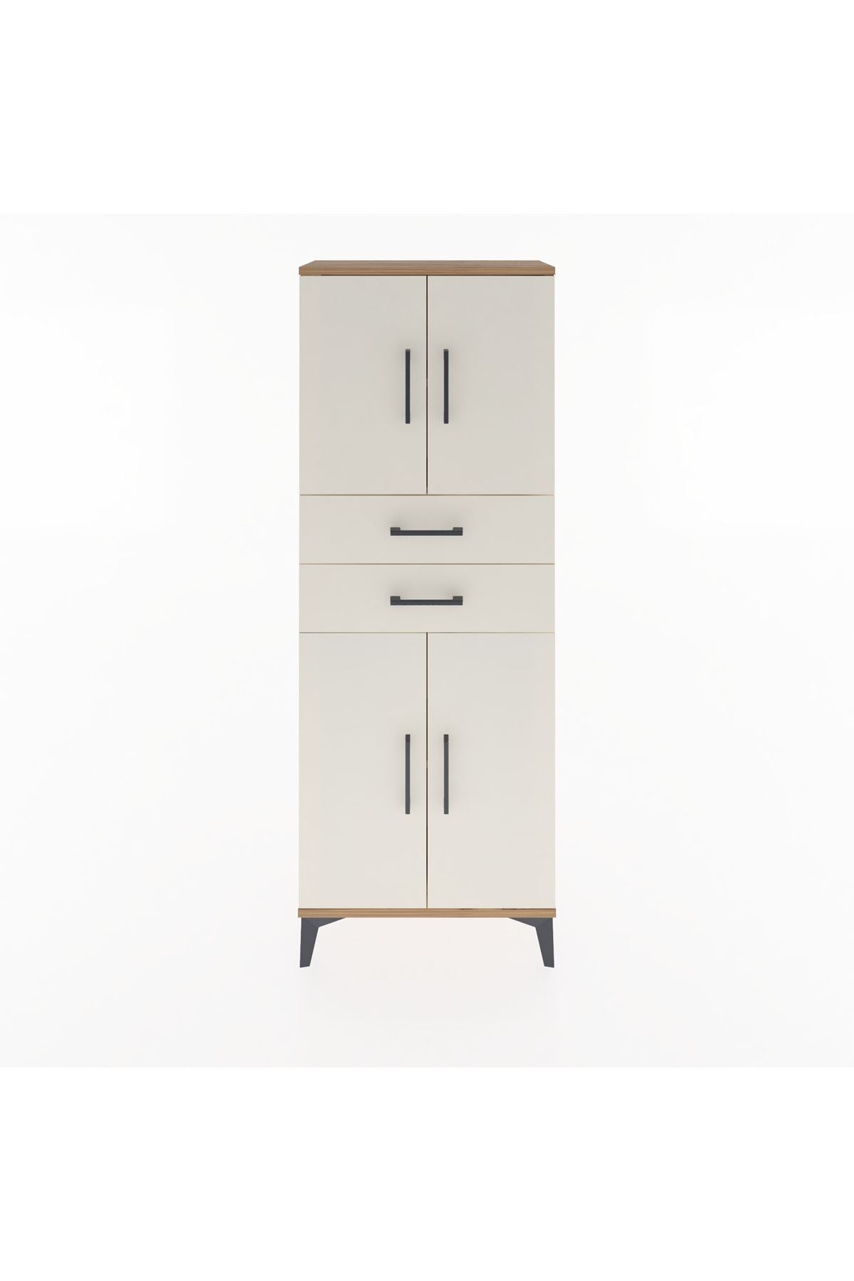 Arges Dolap 3 Raflı 2 Çekmeceli 4 Kapaklı 60x30x163 - S20M113V7A
