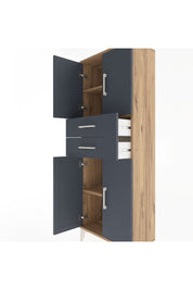 Arges Dolap 3 Raflı 2 Çekmeceli 4 Kapaklı 60x30x163 - S20M113V8A