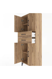 Arges Dolap 3 Raflı 2 Çekmeceli 4 Kapaklı 60x30x163 - S20M113V9A
