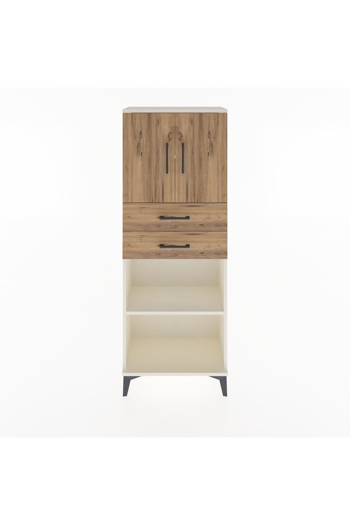 Arges Dolap 3 Raflı 2 Çekmeceli 2 Kapaklı 60x30x163 - S20M115V3A