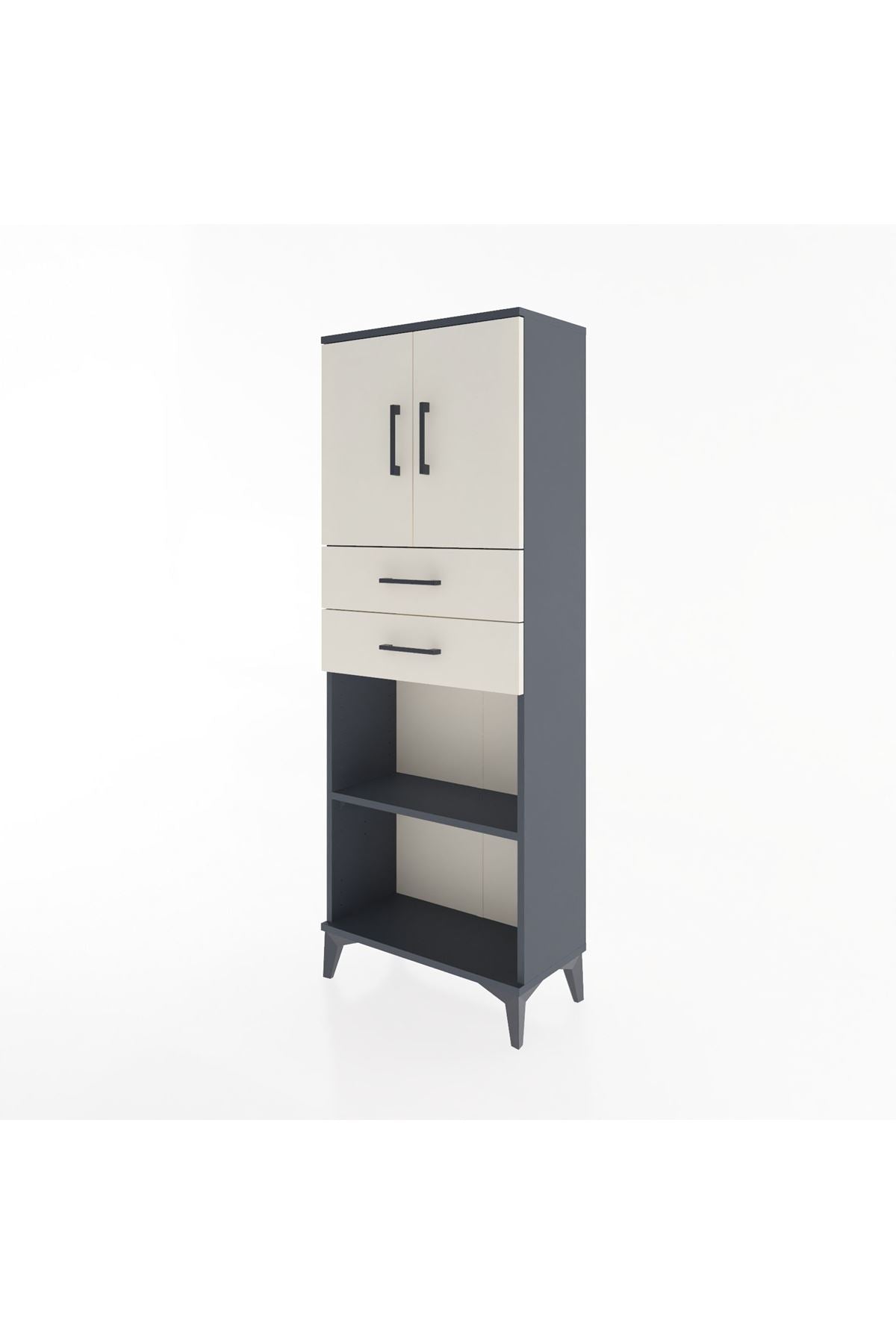 Arges Dolap 3 Raflı 2 Çekmeceli 2 Kapaklı 60x30x163 - S20M115V4A
