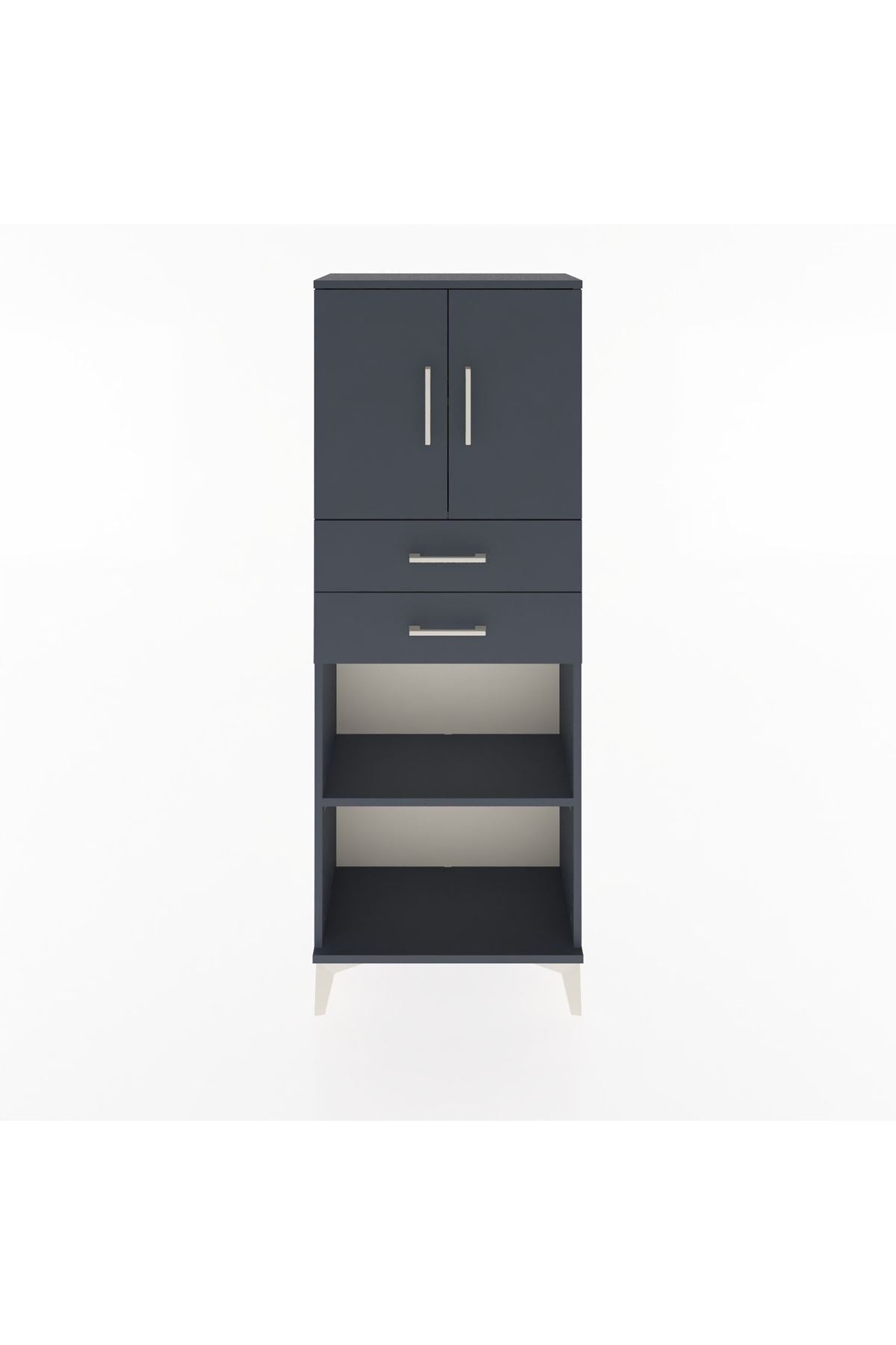 Arges Dolap 3 Raflı 2 Çekmeceli 2 Kapaklı 60x30x163 - S20M115V5A