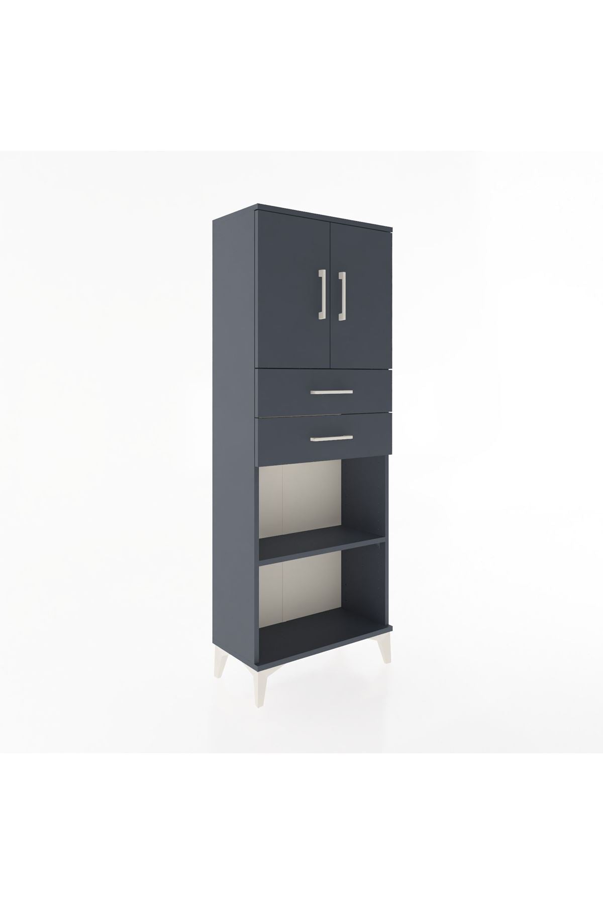 Arges Dolap 3 Raflı 2 Çekmeceli 2 Kapaklı 60x30x163 - S20M115V5A