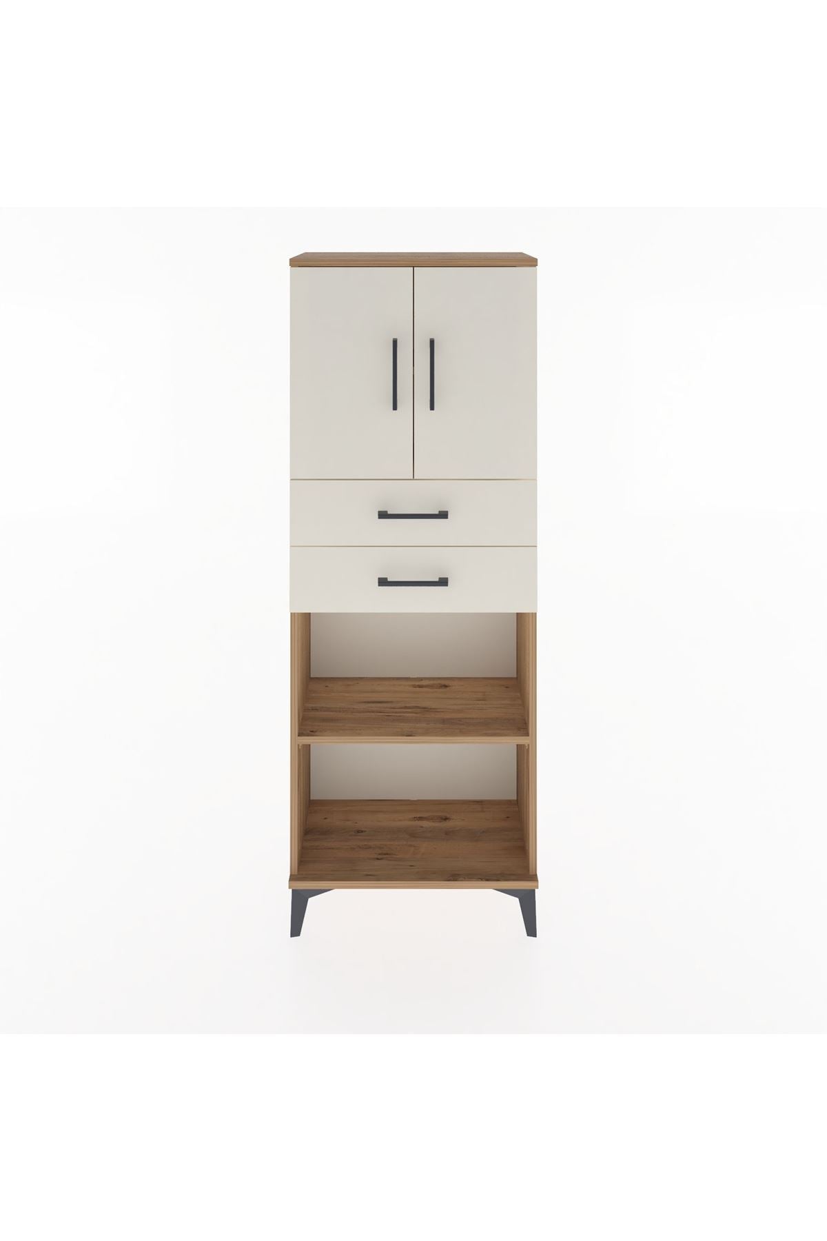 Arges Dolap 3 Raflı 2 Çekmeceli 2 Kapaklı 60x30x163 - S20M115V7A