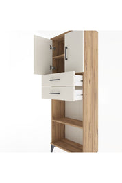Arges Dolap 3 Raflı 2 Çekmeceli 2 Kapaklı 60x30x163 - S20M115V7A