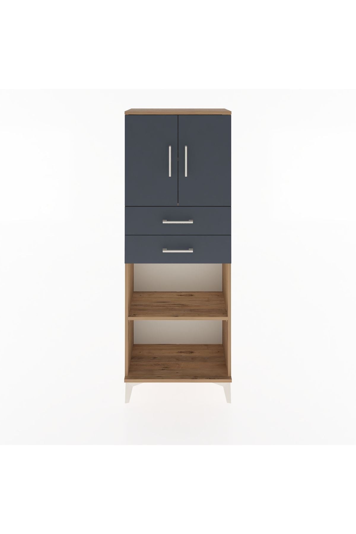 Arges Dolap 3 Raflı 2 Çekmeceli 2 Kapaklı 60x30x163 - S20M115V8A