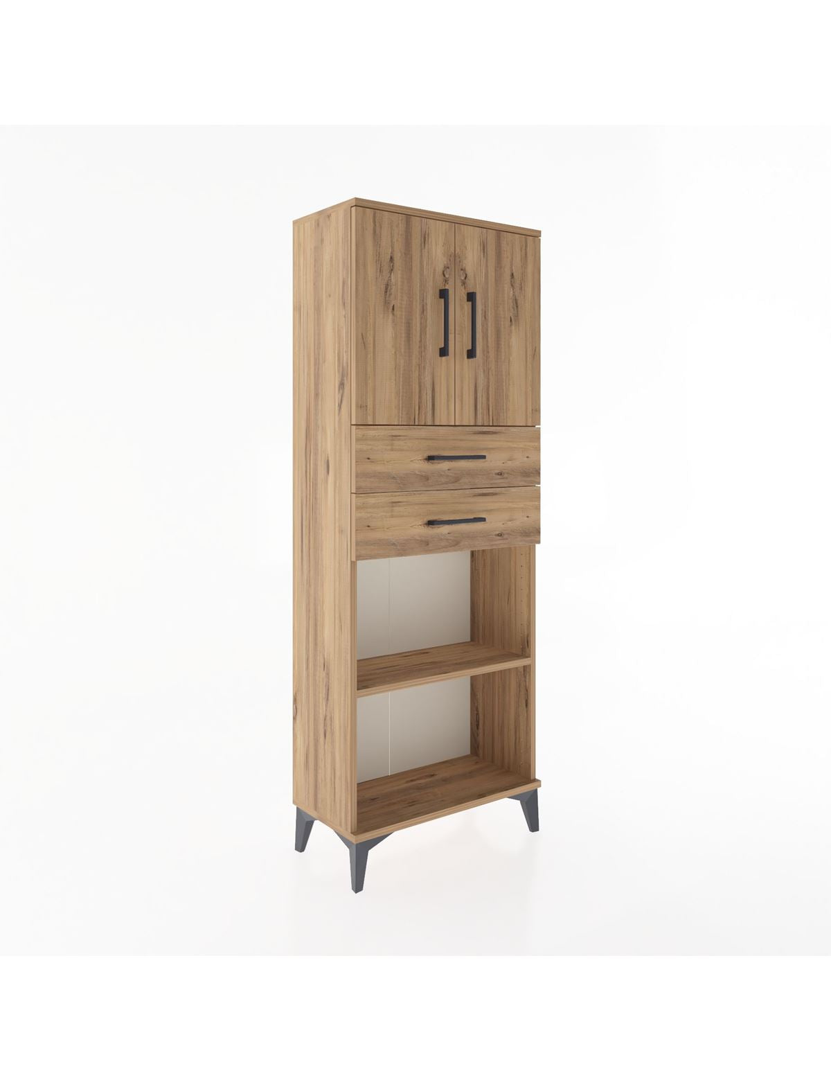 Arges Dolap 3 Raflı 2 Çekmeceli 2 Kapaklı 60x30x163 - S20M115V9A