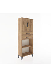Arges Dolap 3 Raflı 2 Çekmeceli 2 Kapaklı 60x30x163 - S20M115V9A