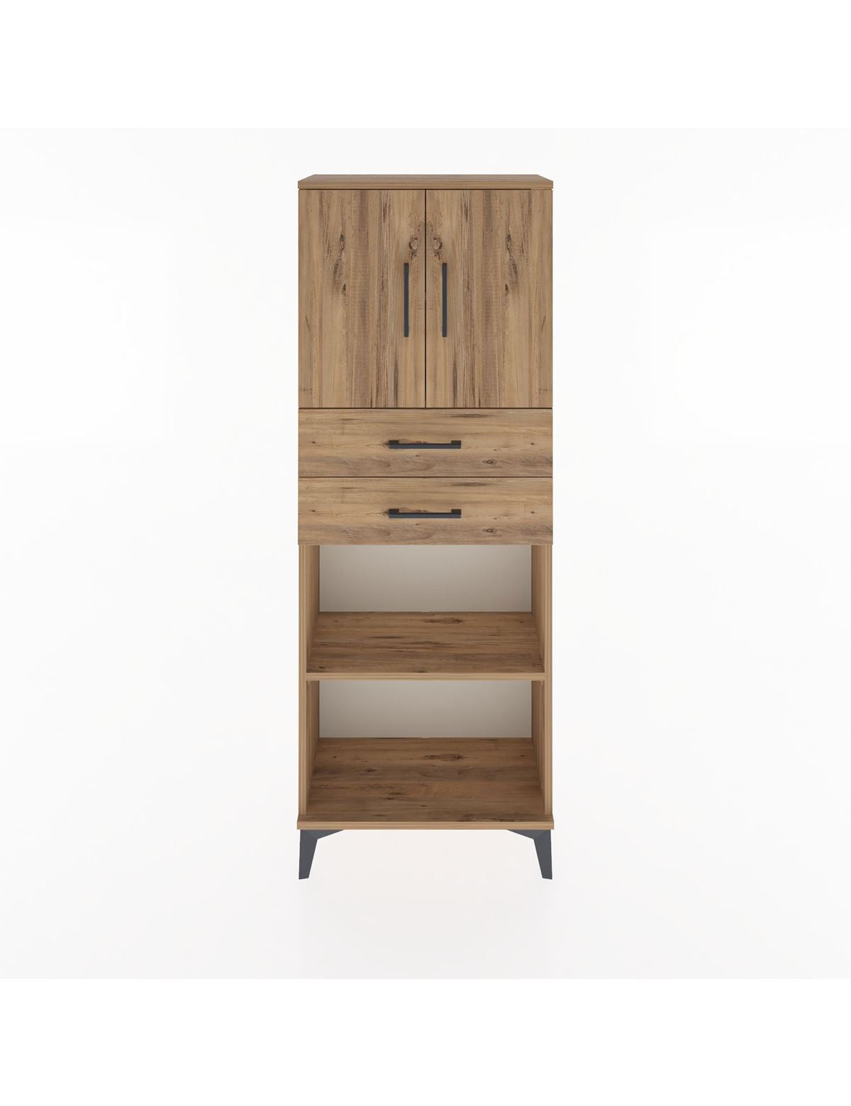 Arges Dolap 3 Raflı 2 Çekmeceli 2 Kapaklı 60x30x163 - S20M115V9A