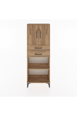 Arges Dolap 3 Raflı 2 Çekmeceli 2 Kapaklı 60x30x163