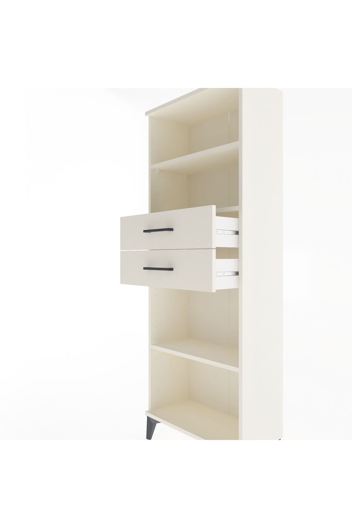 Arges Dolap 3 Raflı 2 Çekmeceli 60x30x163 - S20M116V1A