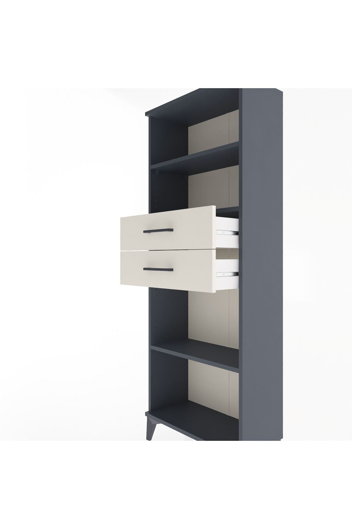 Arges Dolap 3 Raflı 2 Çekmeceli 60x30x163 - S20M116V4A