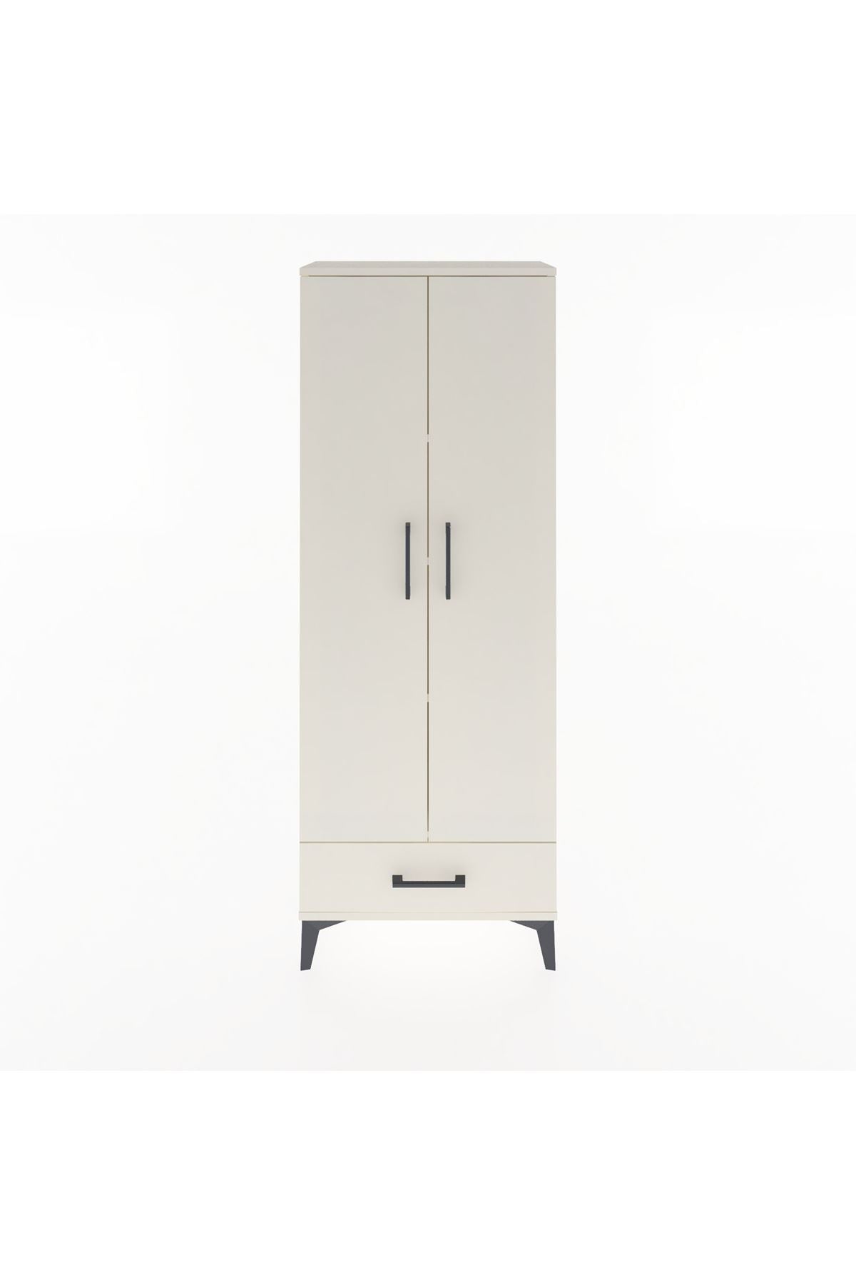 Arges Dolap 4 Raflı Tek Çekmeceli 2 Kapaklı 60x30x163 - S20M117V1A