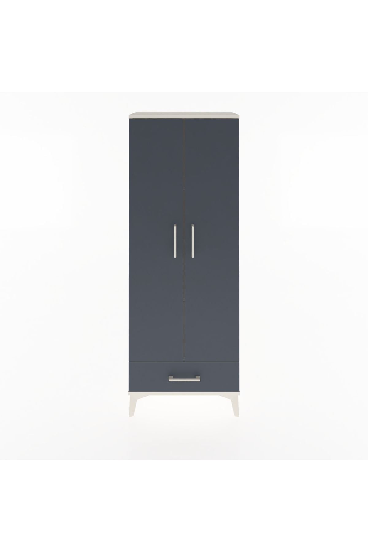 Arges Dolap 4 Raflı Tek Çekmeceli 2 Kapaklı 60x30x163 - S20M117V2A