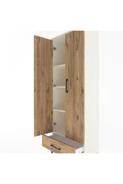 Arges Dolap 4 Raflı Tek Çekmeceli 2 Kapaklı 60x30x163 - S20M117V3A