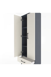 Arges Dolap 4 Raflı Tek Çekmeceli 2 Kapaklı 60x30x163 - S20M117V4A