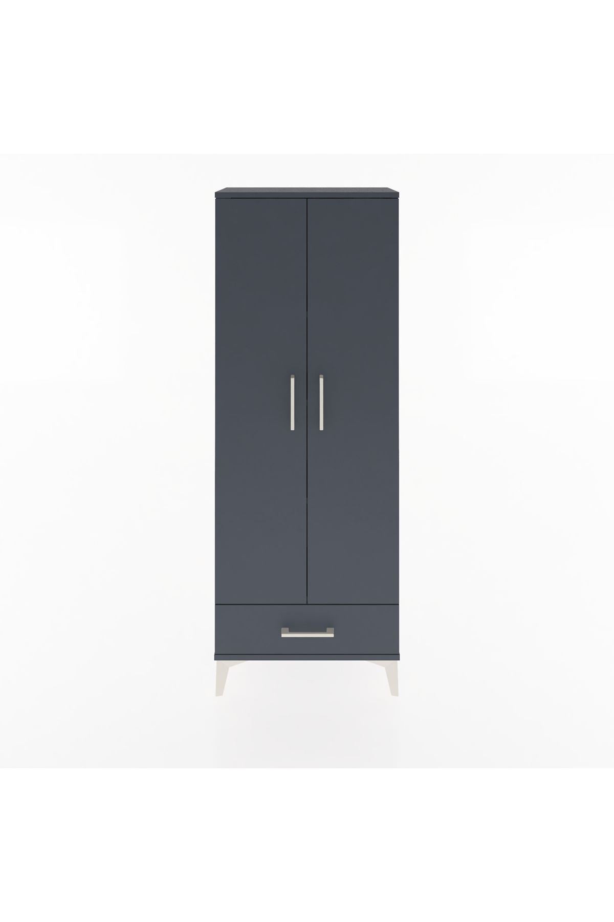 Arges Dolap 4 Raflı Tek Çekmeceli 2 Kapaklı 60x30x163 - S20M117V5A