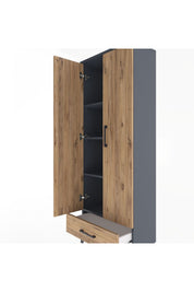 Arges Dolap 4 Raflı Tek Çekmeceli 2 Kapaklı 60x30x163 - S20M117V6A