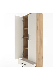 Arges Dolap 4 Raflı Tek Çekmeceli 2 Kapaklı 60x30x163 - S20M117V7A