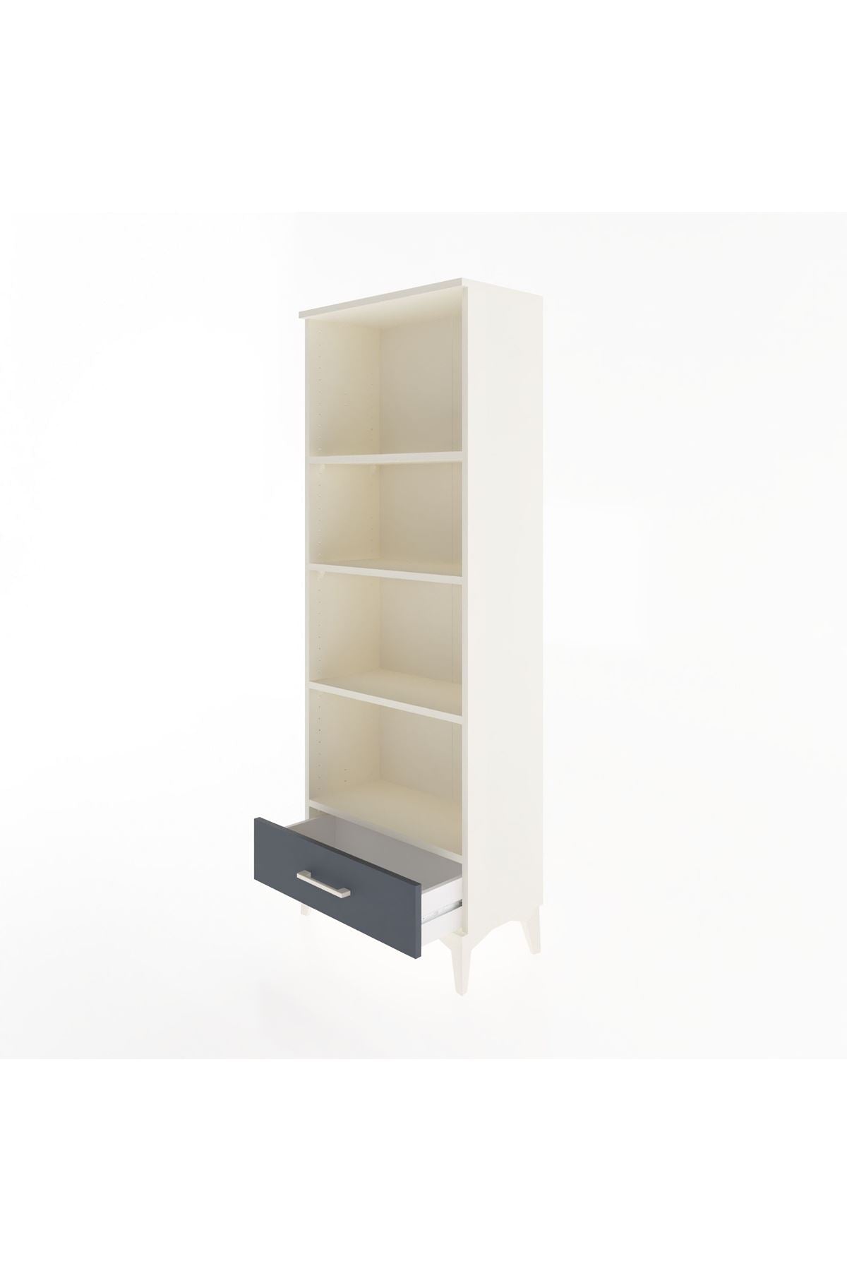 Arges Dolap 4 Raflı Tek Çekmeceli 60x30x163 - S20M118V2A