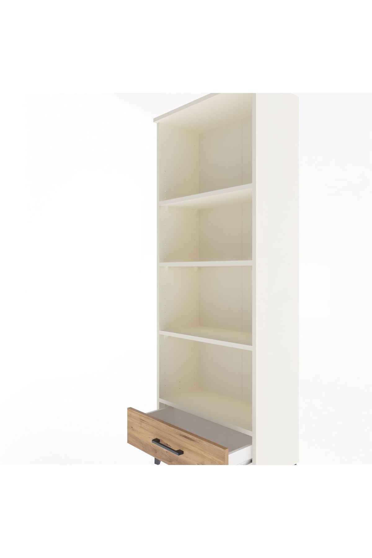 Arges Dolap 4 Raflı Tek Çekmeceli 60x30x163 - S20M118V3A
