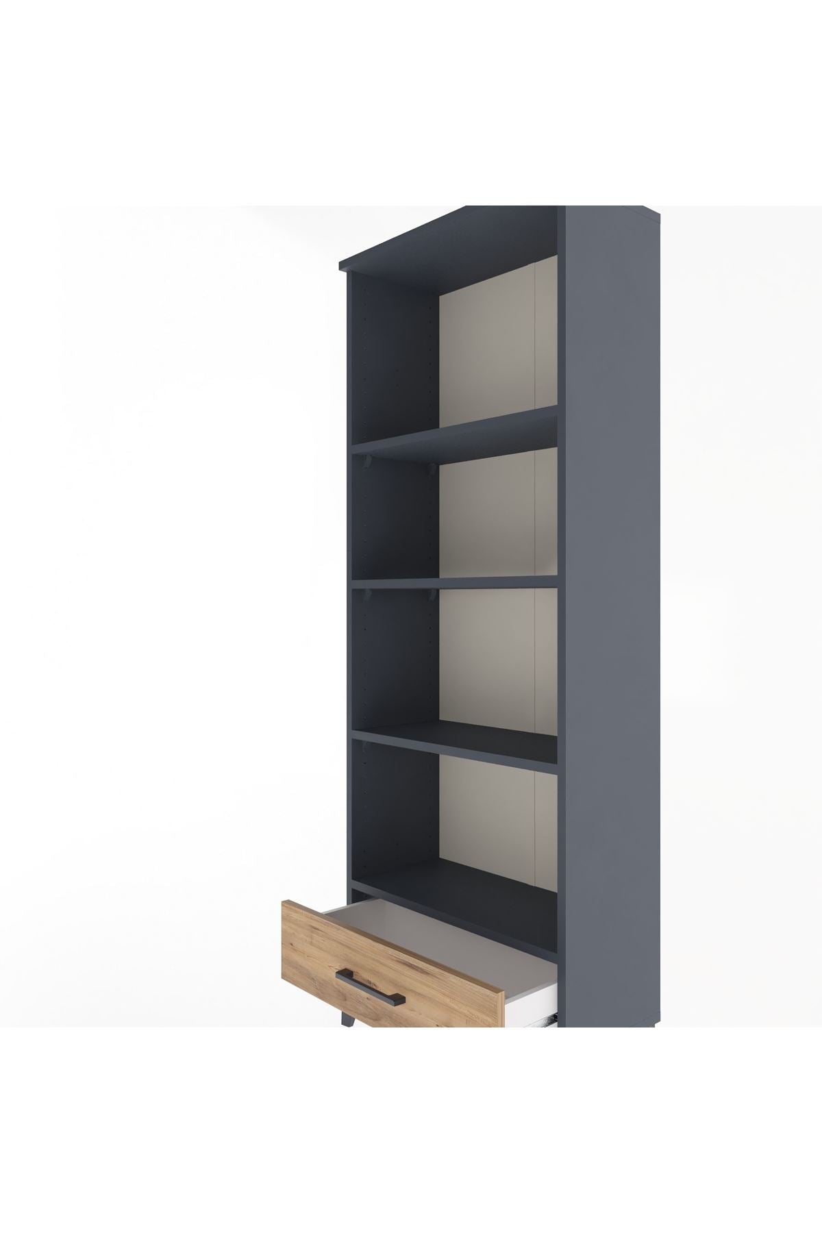 Arges Dolap 4 Raflı Tek Çekmeceli 60x30x163 - S20M118V6A