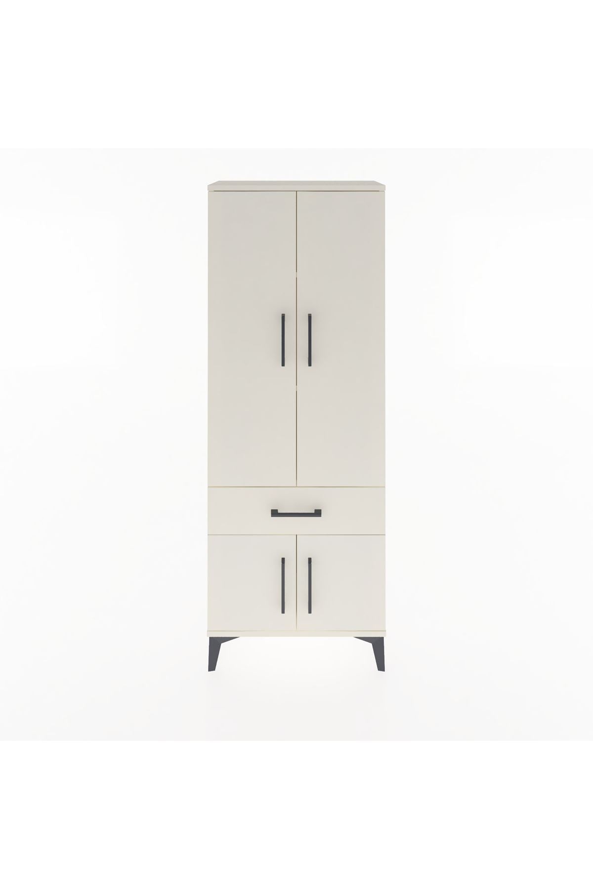Arges Dolap 3 Raflı Tek Çekmeceli 4 Kapaklı 60x30x163 - S20M119V1A