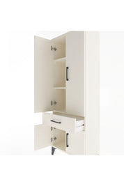 Arges Dolap 3 Raflı Tek Çekmeceli 4 Kapaklı 60x30x163 - S20M119V1A